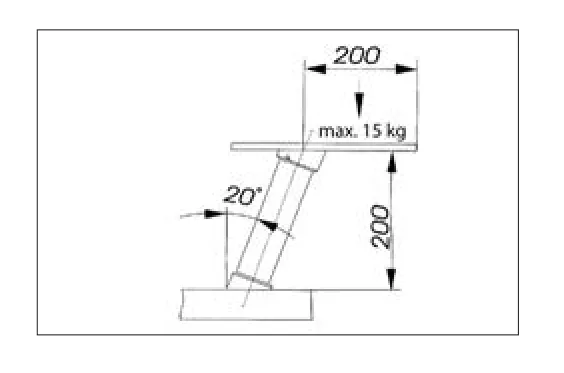 Desen tehnic cu dimensiuni — Consolă înclinată E5801