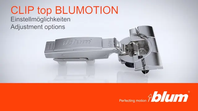 Posibilităţi de reglare CLIP top BLUMOTION
