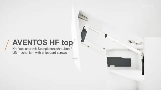 AVENTOS HF top – mecanism de ridicare cu şuruburi pentru lemn
