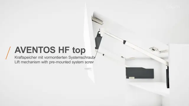AVENTOS HF top – mecanism de ridicare cu euroşuruburi premontate