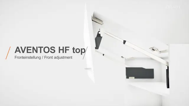 AVENTOS HF top – reglarea frontului