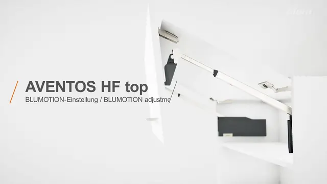 AVENTOS HF top – reglajul BLUMOTION