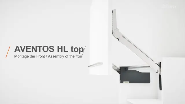 AVENTOS HL top – montarea frontului