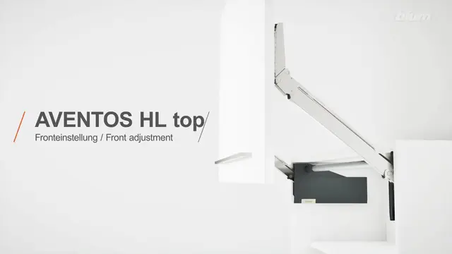 AVENTOS HL top – reglarea frontului