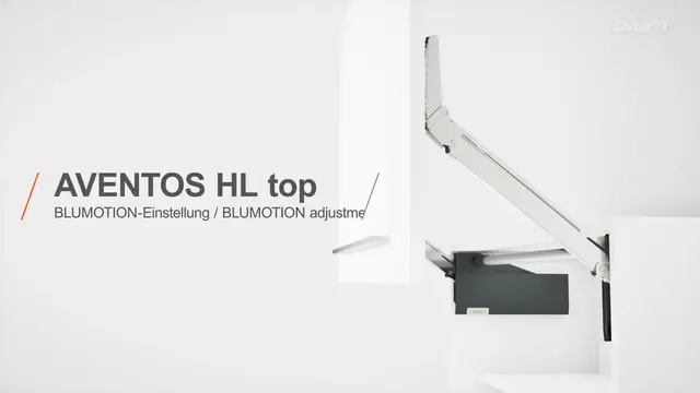 AVENTOS HL top – reglajul BLUMOTION