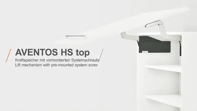 AVENTOS HS top – mecanism de ridicare cu euroşuruburi premontate