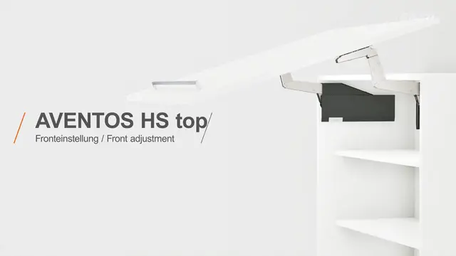 AVENTOS HS top – reglarea frontului