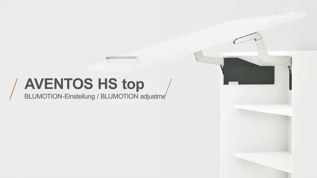 AVENTOS HS top – reglajul BLUMOTION