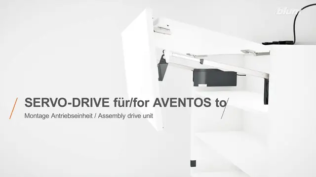 SERVO-DRIVE pentru AVENTOS top – montarea unităţii de antrenare
