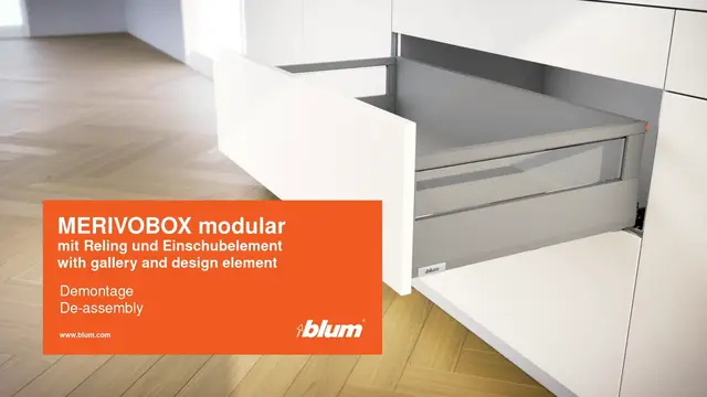 Demontarea MERIVOBOX modular cu lonjeron și element de inserție