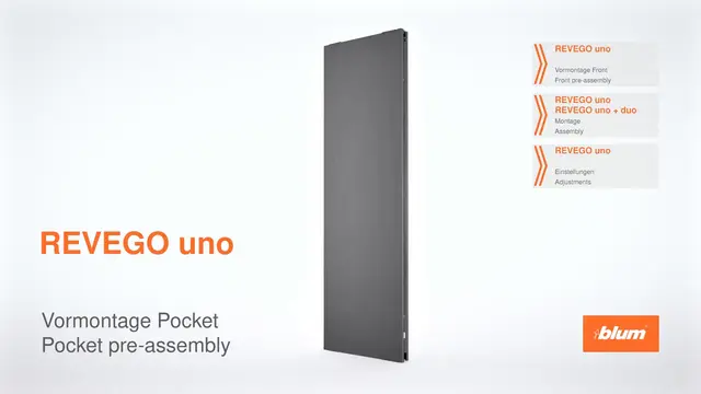 REVEGO uno – premontarea unui element Pocket