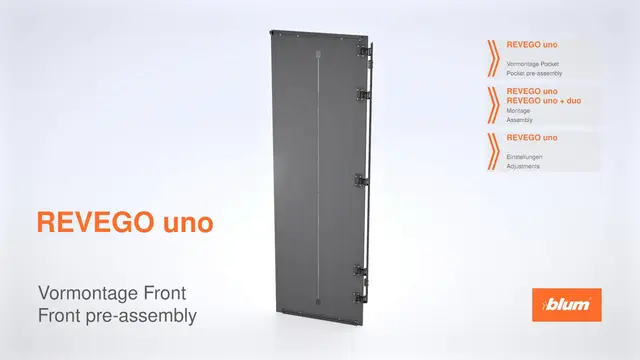 REVEGO uno – premontarea frontului
