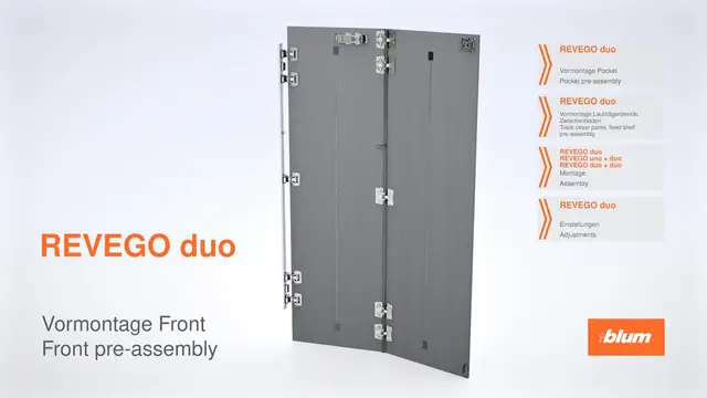 REVEGO duo – premontarea frontului