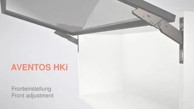 AVENTOS HKi - Reglarea frontului