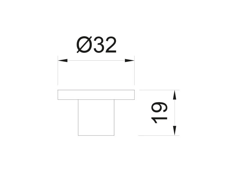Desen tehnic cu dimensiuni — Buton 22