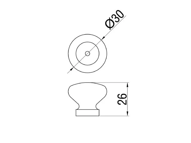 Desen tehnic cu dimensiuni — Buton 423–30
