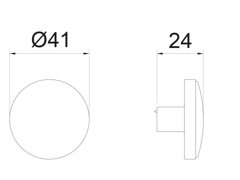 Desen tehnic cu dimensiuni — Buton 76192 Buline colorate