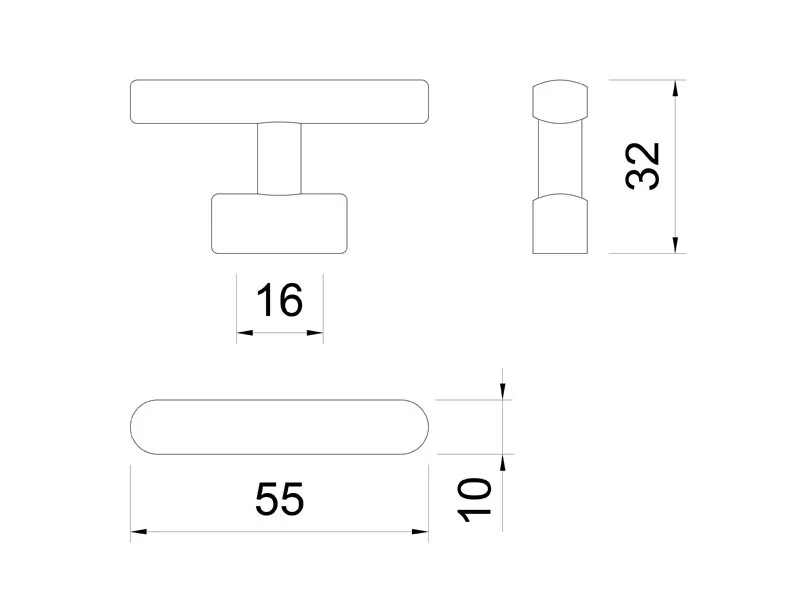 Desen tehnic cu dimensiuni — Buton 786