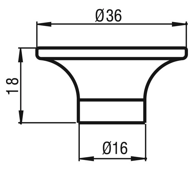 Desen tehnic cu dimensiuni — Buton 8066 / 8265