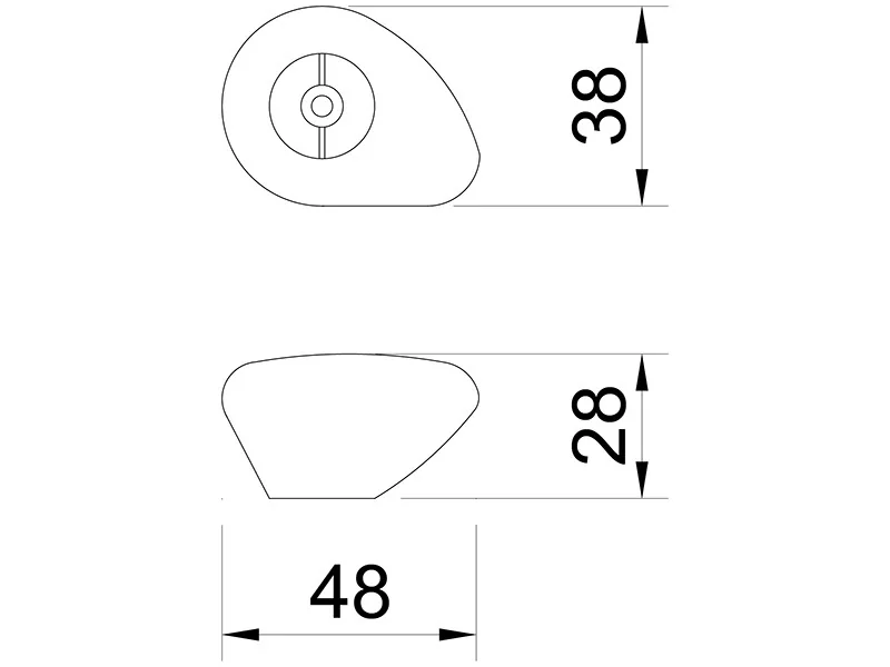 Desen tehnic cu dimensiuni — Buton 8066 / 8265