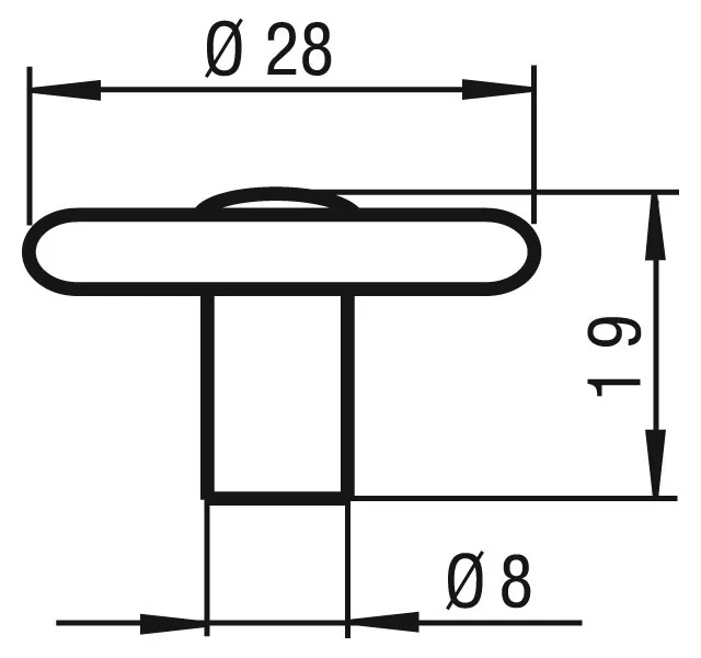 Desen tehnic cu dimensiuni — Buton 920–28