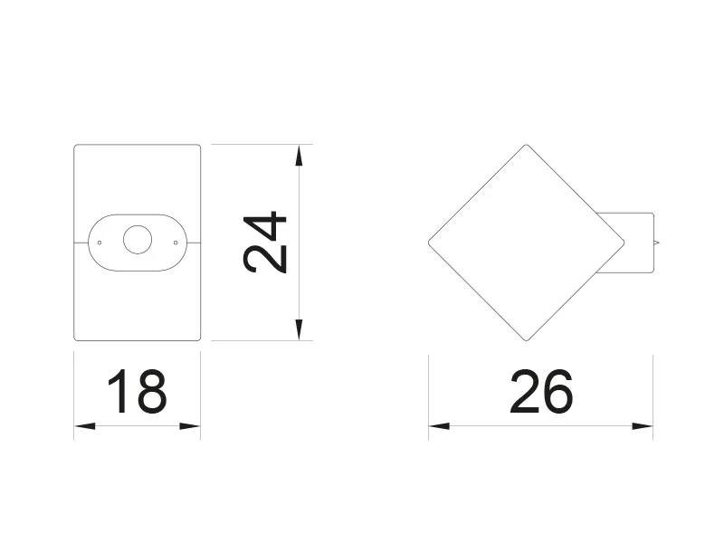 Desen tehnic cu dimensiuni — Buton ART 340