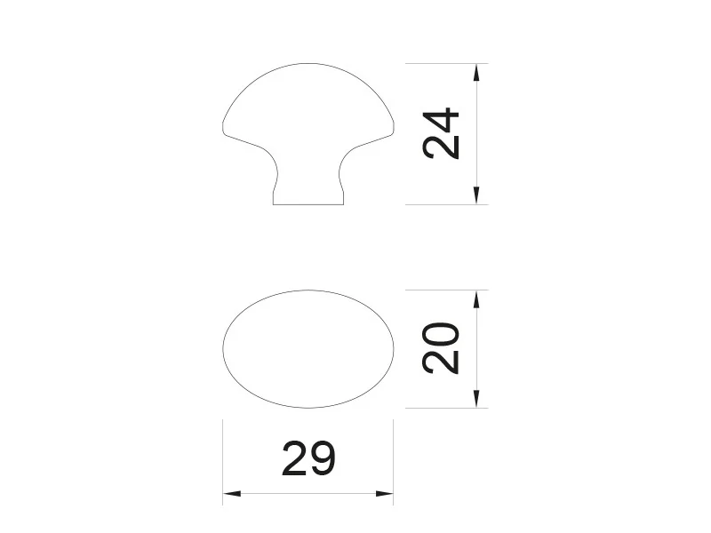 Desen tehnic cu dimensiuni — Buton ART 400
