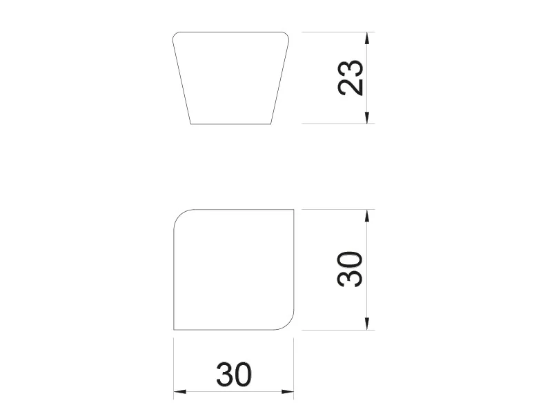 Desen tehnic cu dimensiuni — Buton ART 400