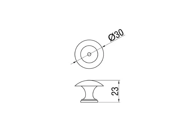 Desen tehnic cu dimensiuni — Buton G 681/B-30