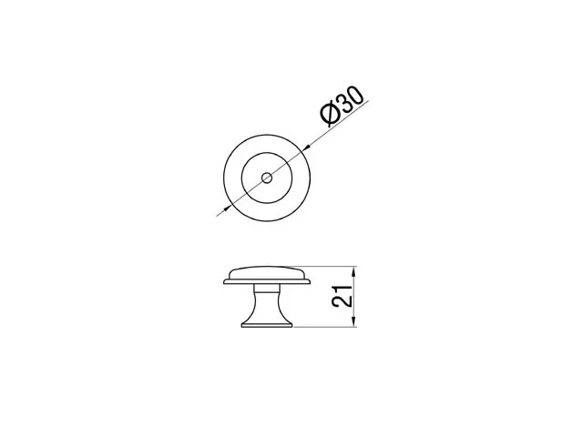 Desen tehnic cu dimensiuni — Buton G 798–30