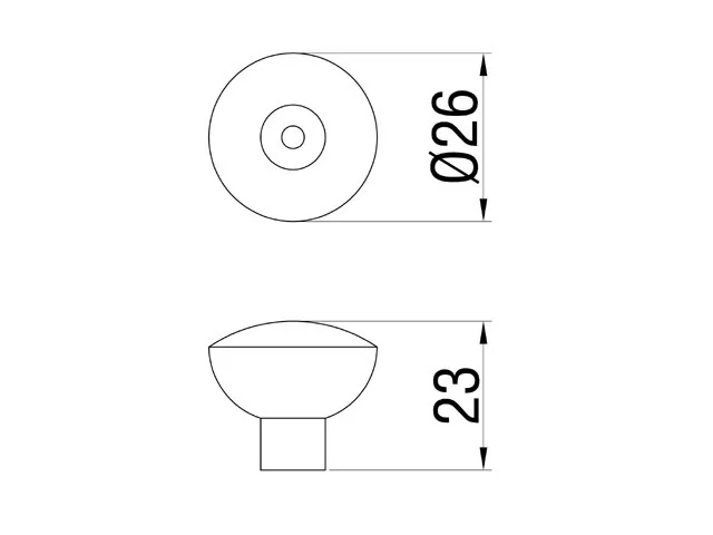 Desen tehnic cu dimensiuni — Buton MT 1317–26