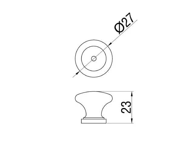 Desen tehnic cu dimensiuni — Buton P 91–27