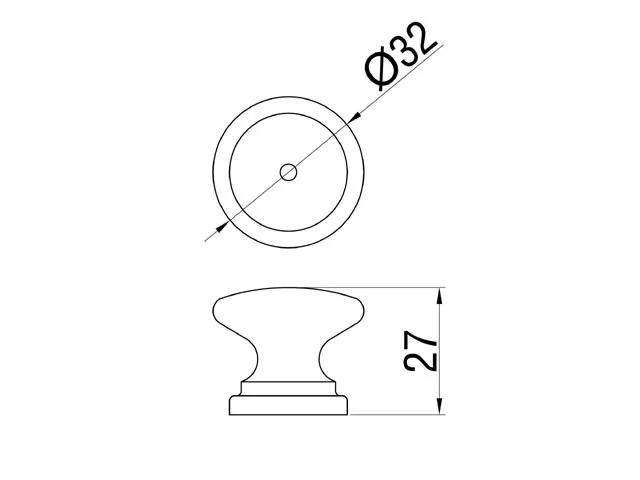 Desen tehnic cu dimensiuni — Buton P 91/B-32