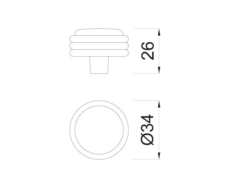 Desen tehnic cu dimensiuni — Buton P49