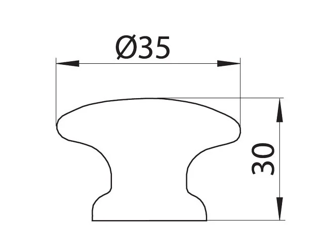 Desen tehnic cu dimensiuni — Buton S 579–35