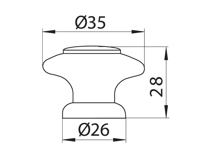 Desen tehnic cu dimensiuni — Buton S 70–3