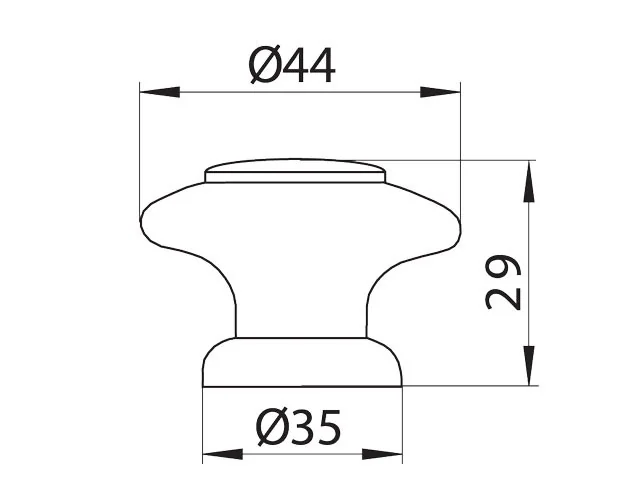 Desen tehnic cu dimensiuni — Buton S 70–3