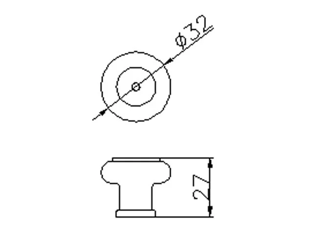 Desen tehnic cu dimensiuni — Buton SM 447