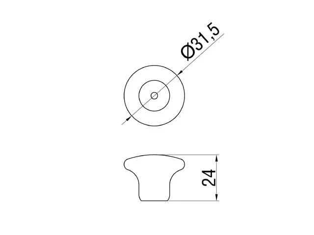 Desen tehnic cu dimensiuni — Buton SP12–35