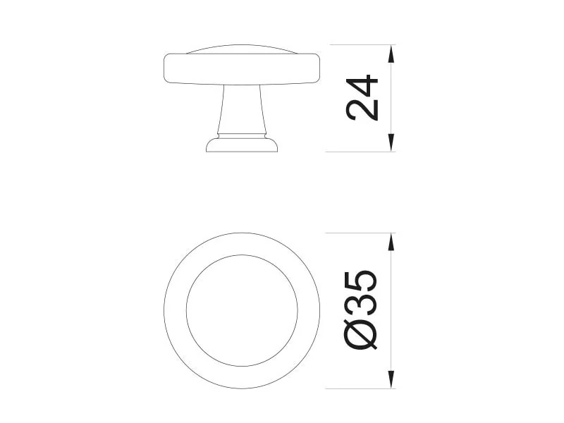Desen tehnic cu dimensiuni — Buton WPO841