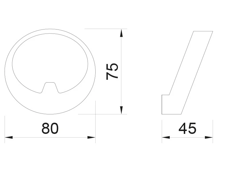 Desen tehnic cu dimensiuni — Cuier Art 1100