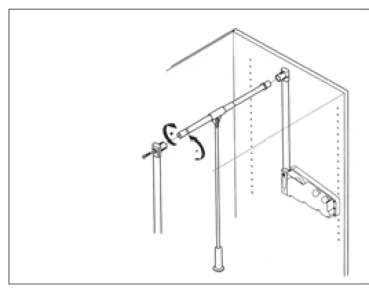 Desen tehnic cu dimensiuni — Lift de garderobă 300