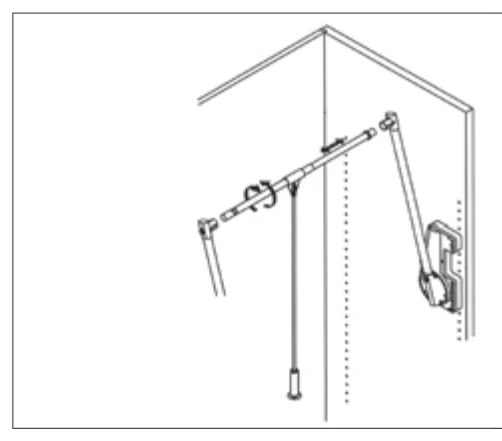 Desen tehnic cu dimensiuni — Lift de garderobă 700