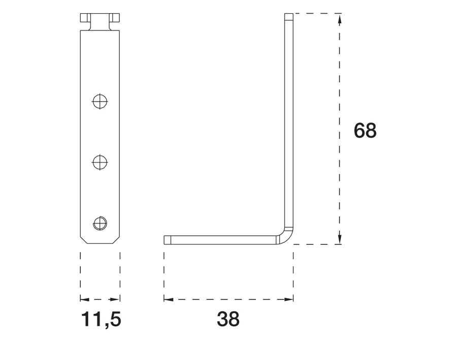 Desen tehnic cu dimensiuni — Kit accesorii prindere profile Gola