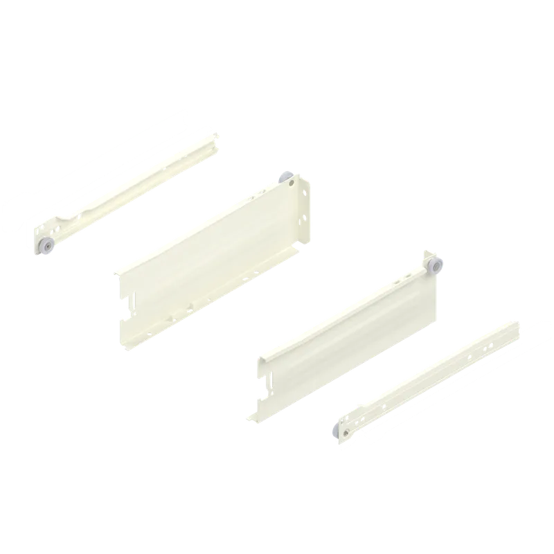Laterală din oţel METABOX, M (86 mm), Extragere parţială, Versiune cu gheare