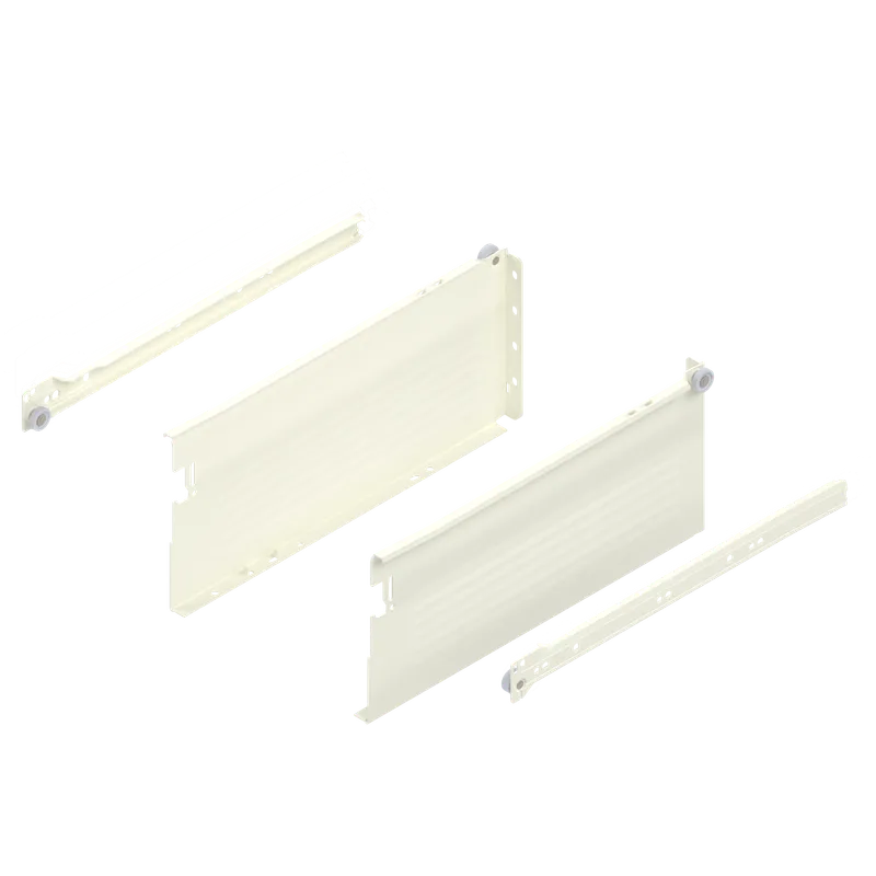 Laterală din oţel METABOX, H (150 mm), Extragere parţială, Versiune cu gheare