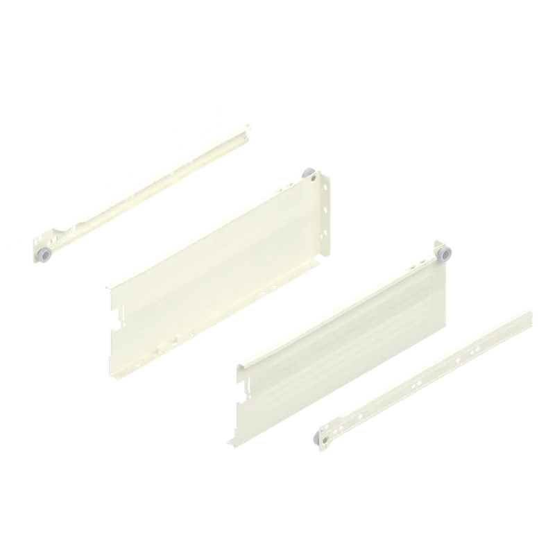 Laterală din oţel METABOX, K (118 mm), Extragere parţială, Versiune cu gheare