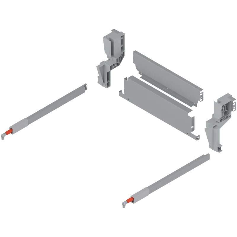 TANDEMBOX Spate metalic pentru extragerea suspendată pentru coşul de gunoi, 5 mm), LW=410-414 mm