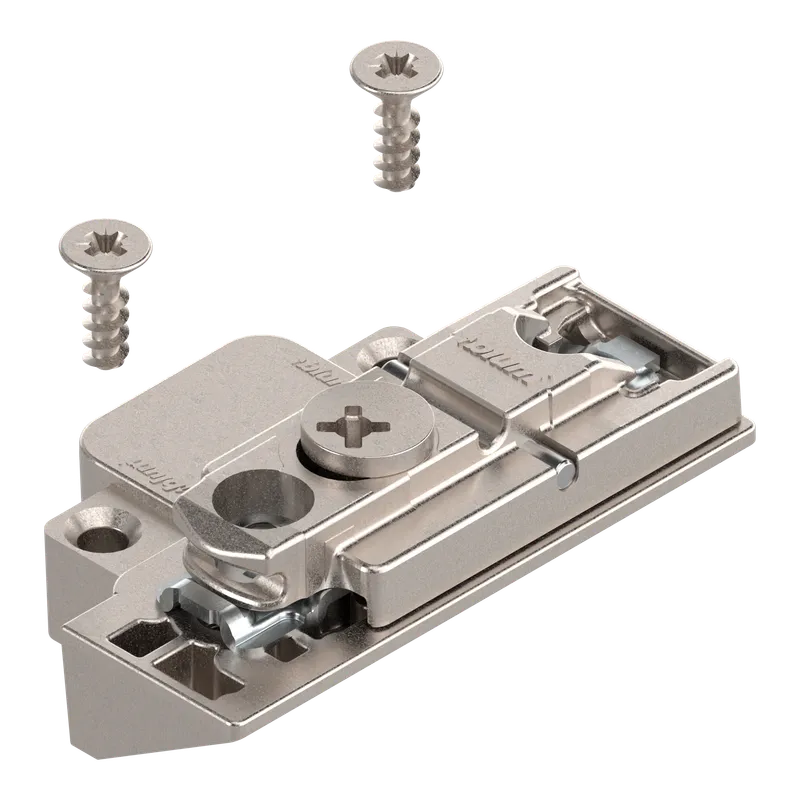 CLIP Plăcuţă de montaj, dreaptă, 0 mm, Zinc, pentru înșurubare, reglaj pe înălţime: Excentric, pentru rame de aluminiu înguste — imaginea 4