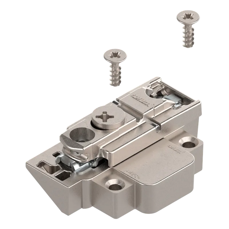 CLIP Plăcuţă de montaj, dreaptă, 0 mm, Zinc, pentru înșurubare, reglaj pe înălţime: Excentric, pentru rame de aluminiu înguste — imaginea 5